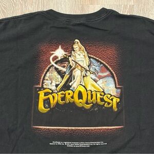 Vintage 2001 EverQuest Fan Faire Shirt Size XL Black Video Game Promo Gildan